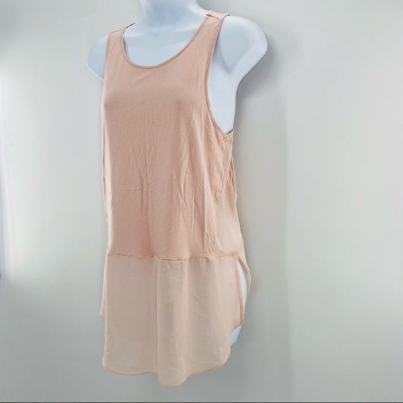 BCBGENERATION Pink Lace Hem Tank Top Blouse - Picture 5 of 11